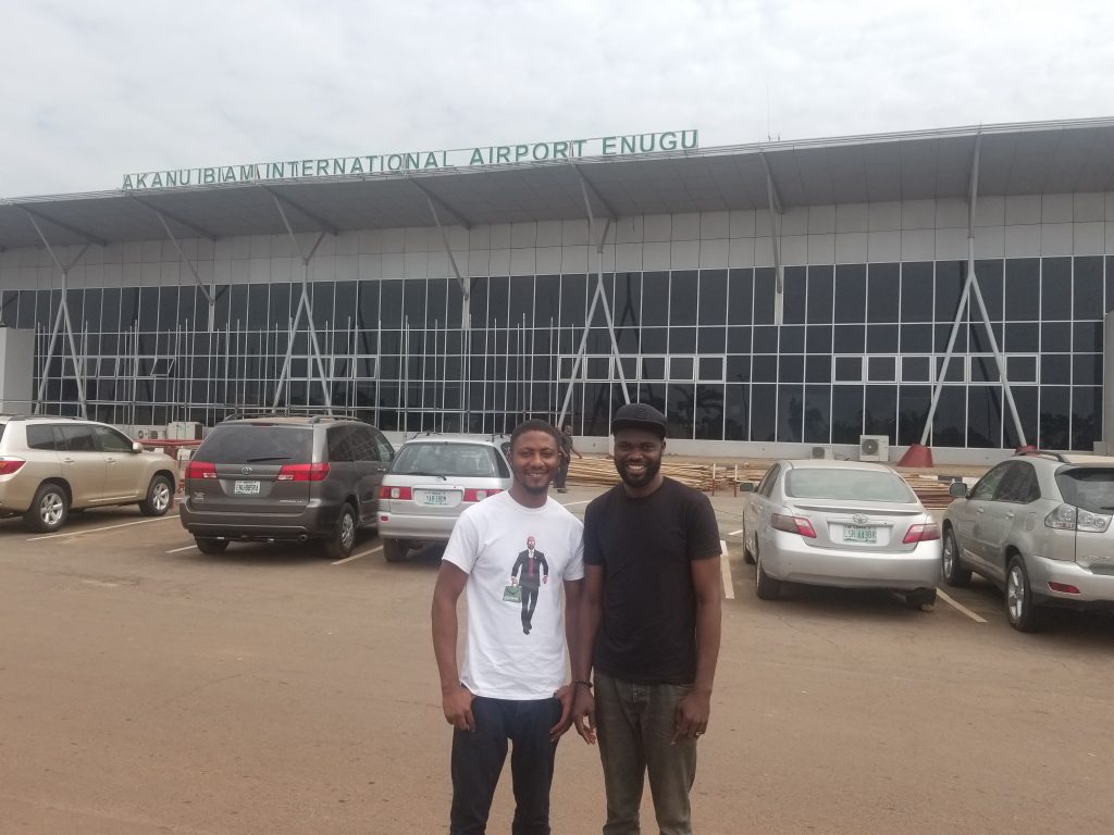 Simon and I at Akanu Ibiam International Airport Enugu